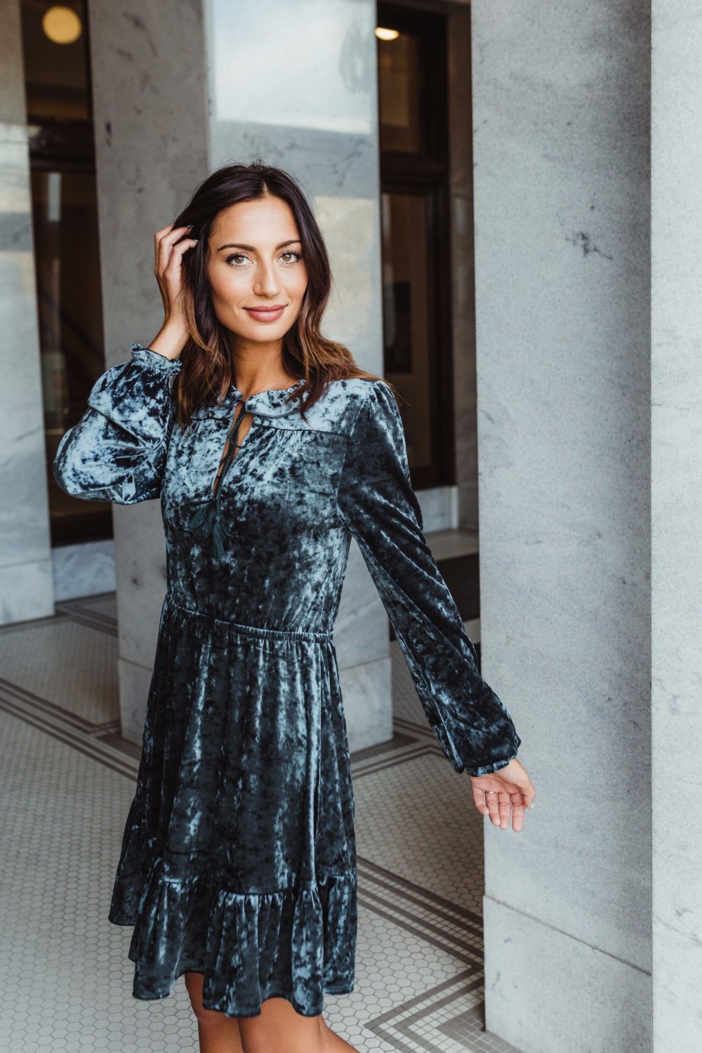 Платье Эшли цвет сапфир (п-184-3)