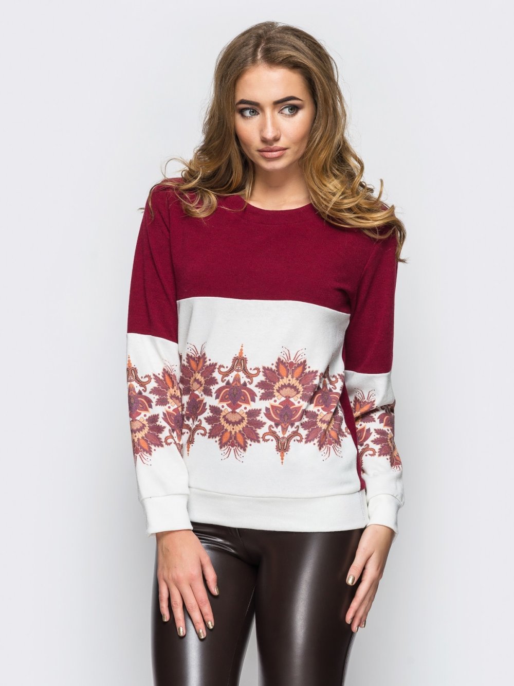 Толстовка комбинированная