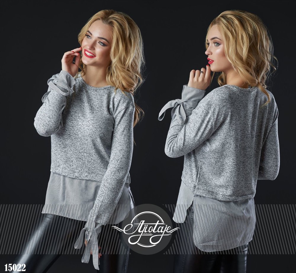 Свитшот с кружевом