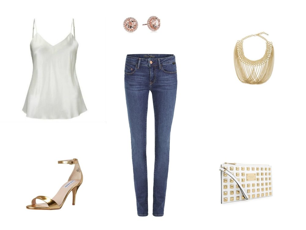 Праздничный наряд с джинсами