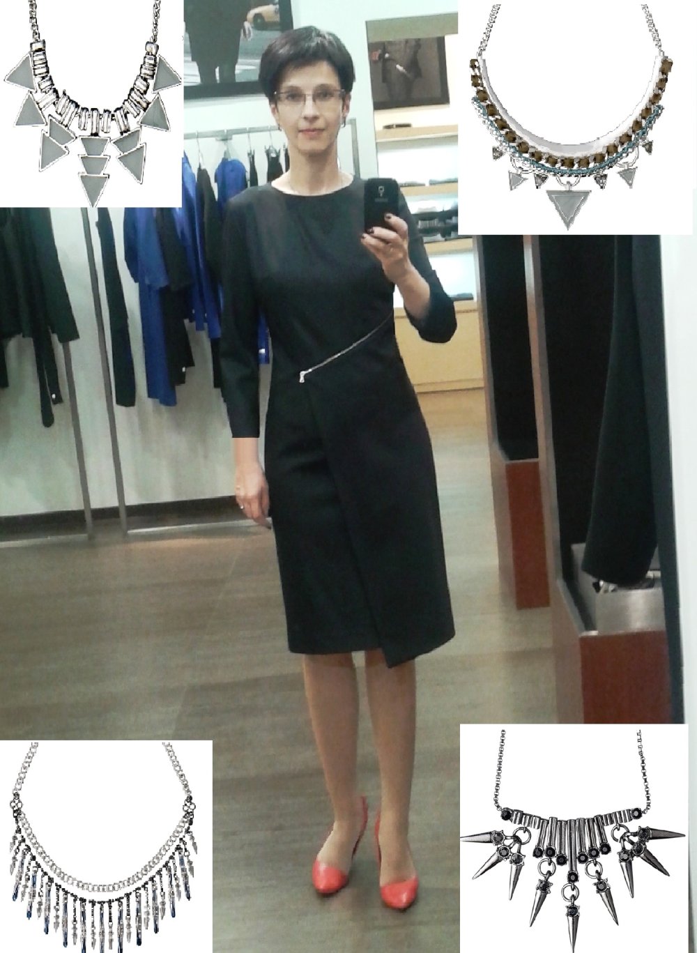 Платье с вырезом