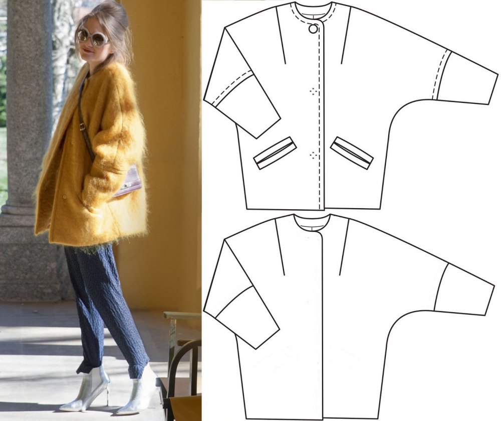 Бурда пальто оверсайз