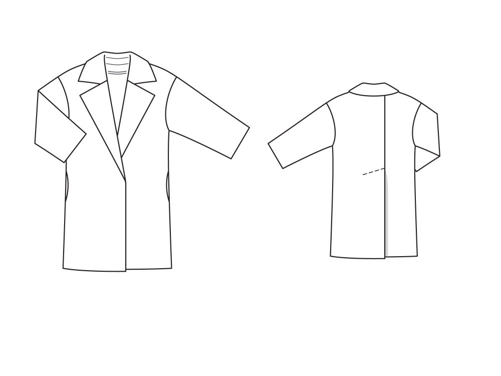 Пальто кокон Бурда