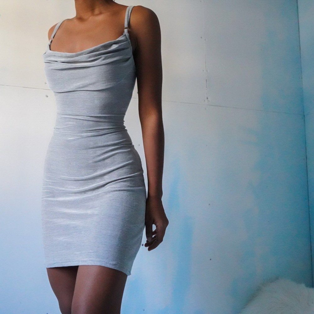 Черное платье комбинация Zarina