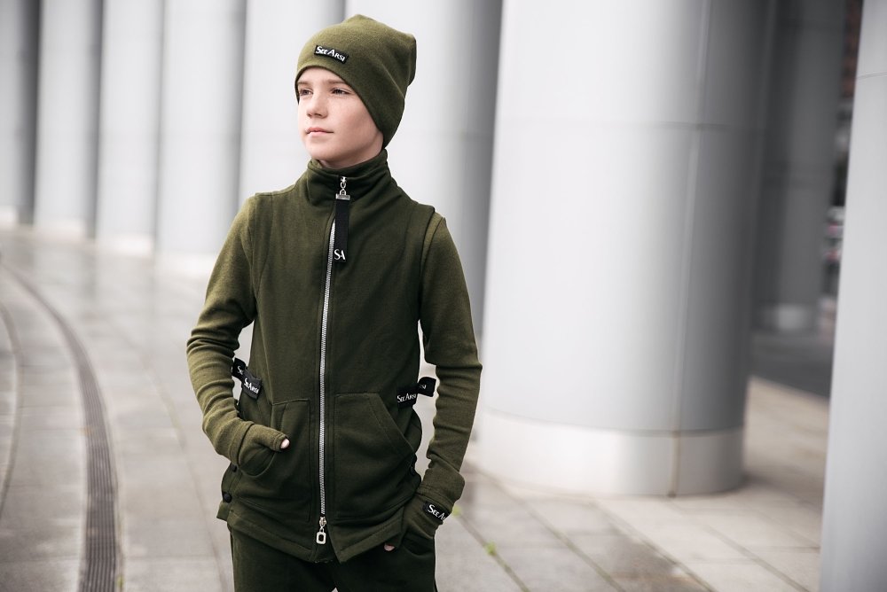 Стеганая куртка Зара хаки 2969/294