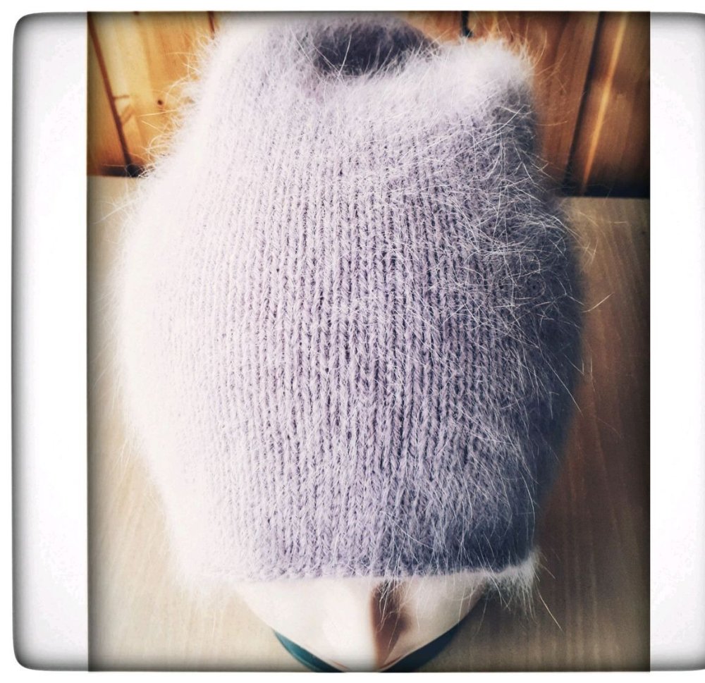 Шапка из ангорского кролика