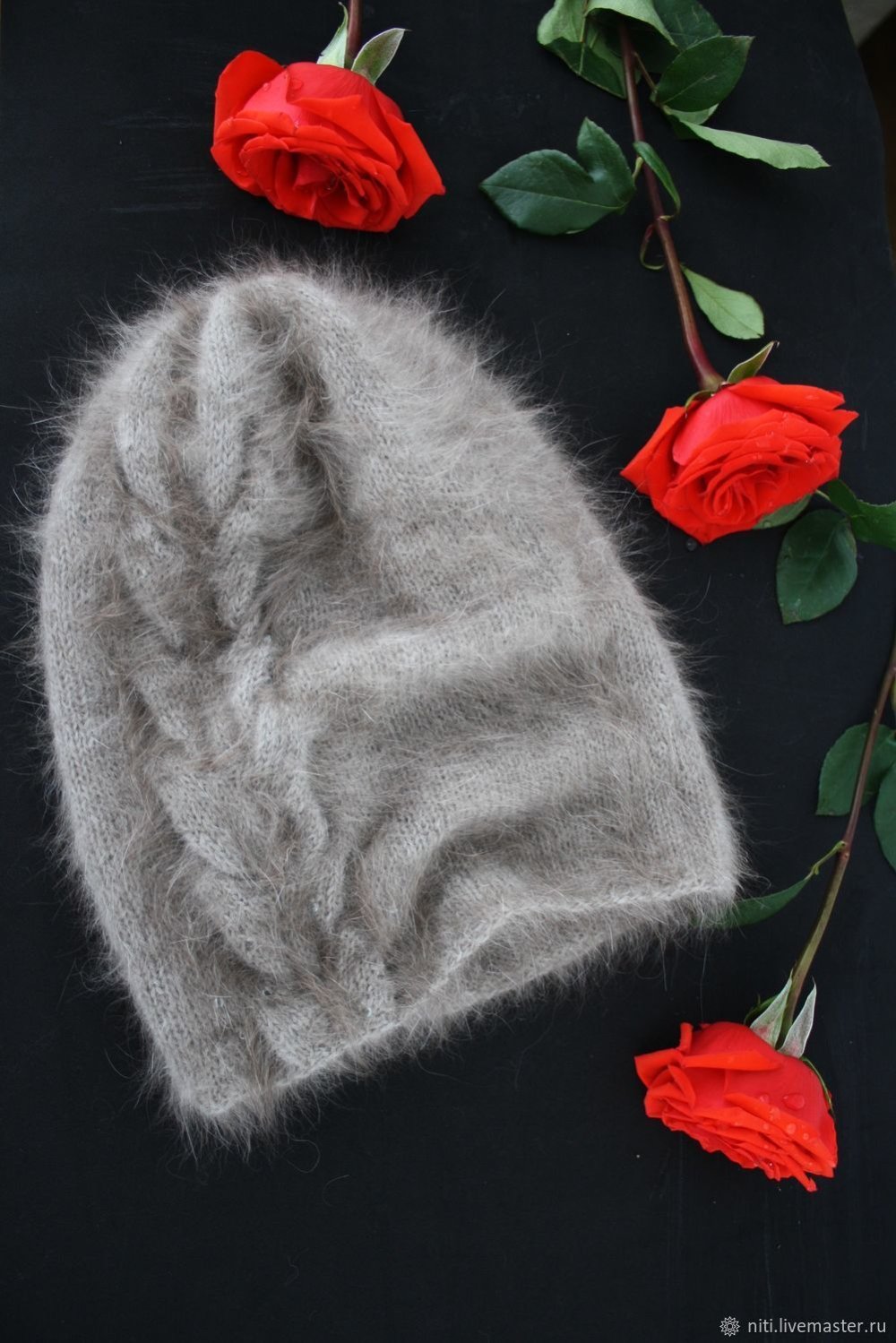 Шапка из пуха ангорского кролика