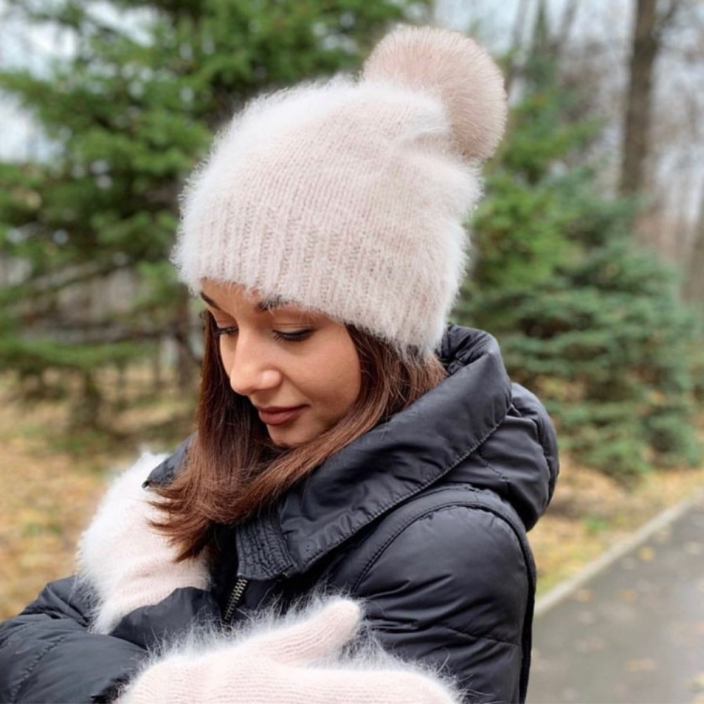 Белый ба́ктус из пуха норки