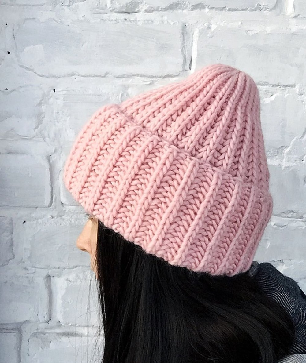 Макушка шапки английской резинкой