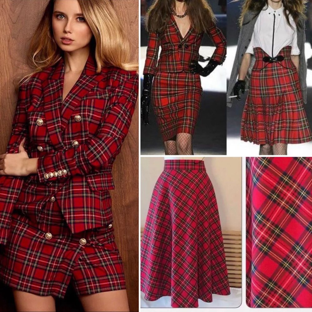 Клетчатое платье Винтаж