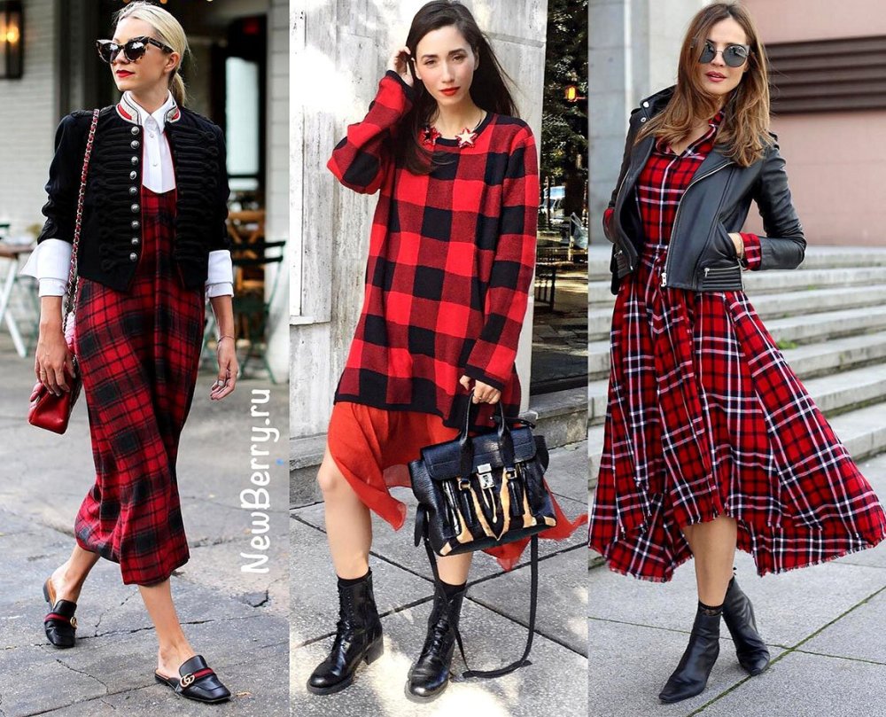 Платье из шотландки