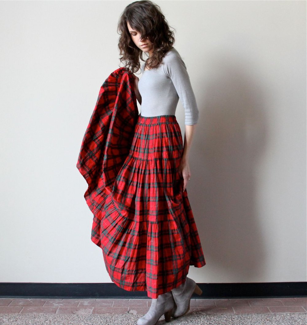 Платье в шотландскую клетку