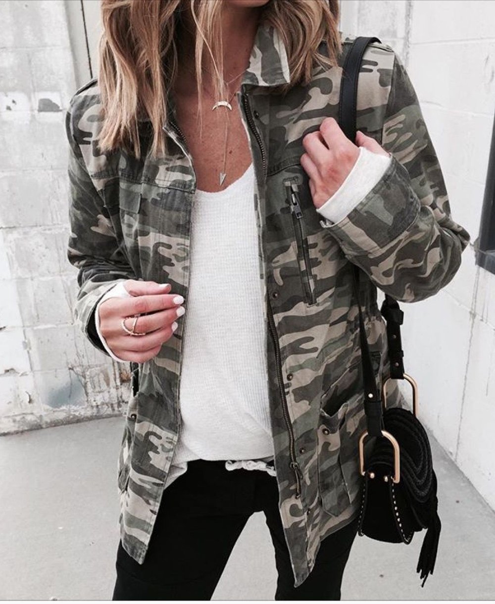 Бомбер хаки камуфляж женский