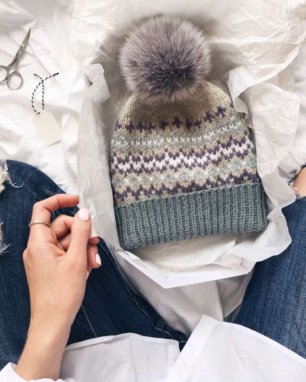 Скандинавские вязаные шапки