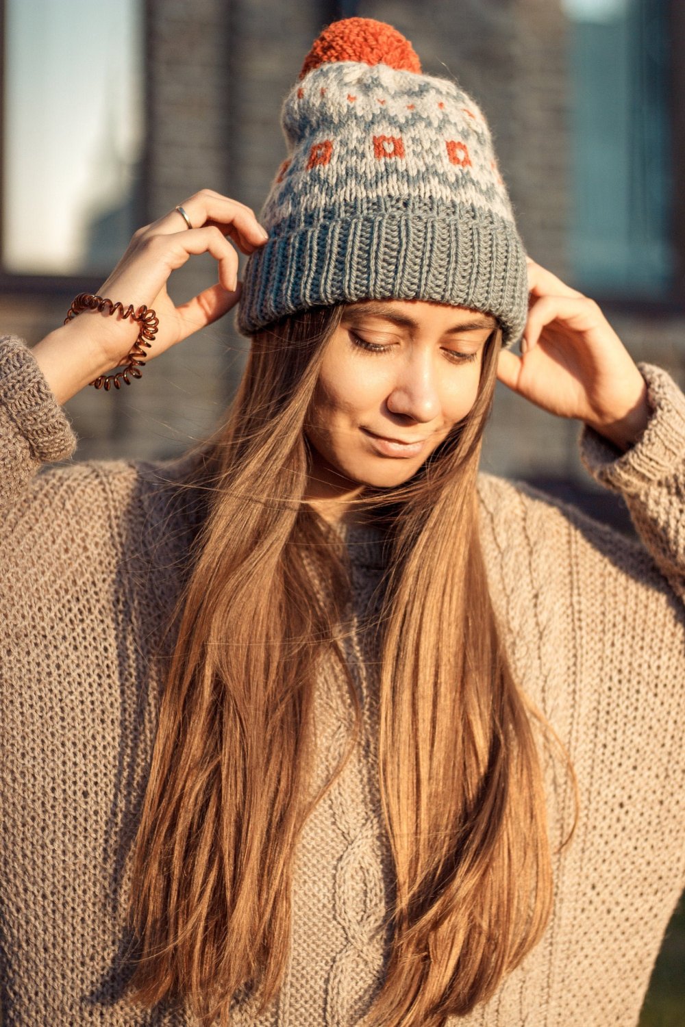 Скандинавские вязаные шапки