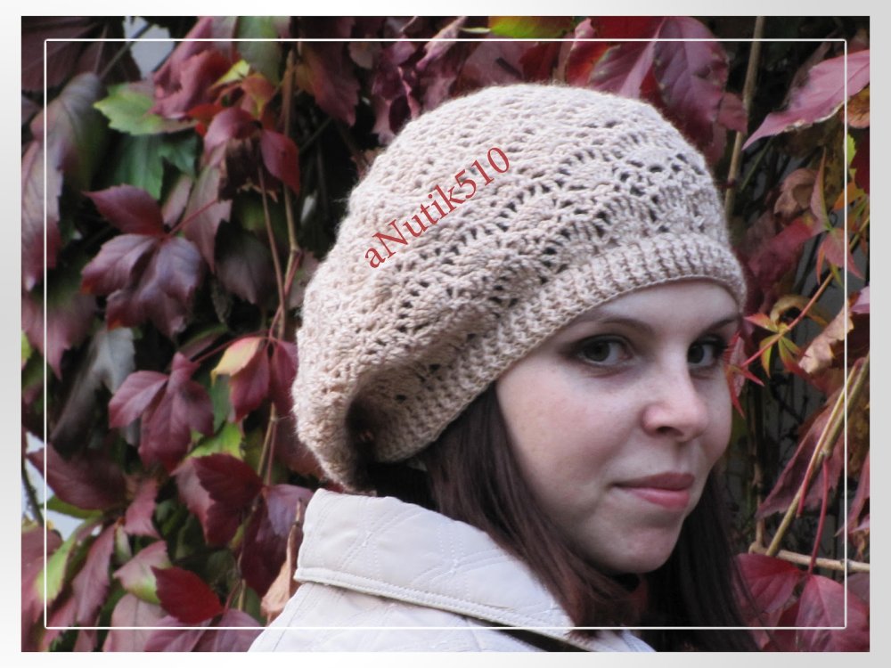 Берет крючком на осень