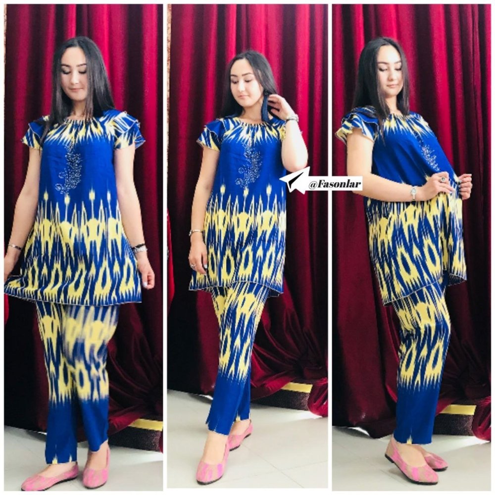 Платье из адраса и атласа