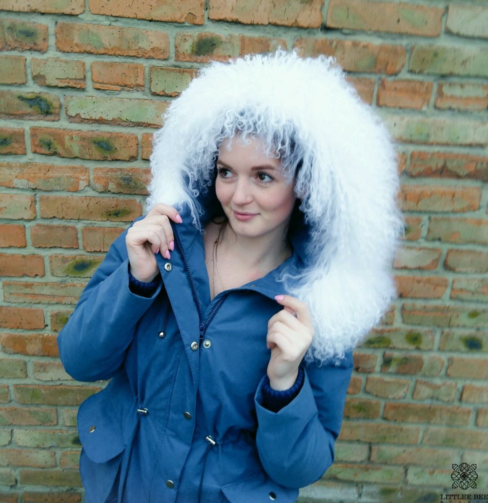 Парка с синим мехом