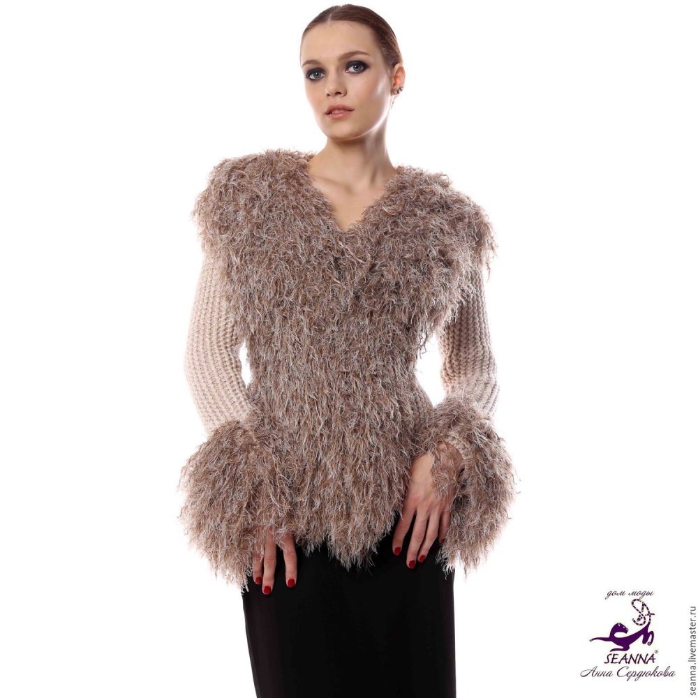 Пальто с мехом ламы Садовод ВК Садовод