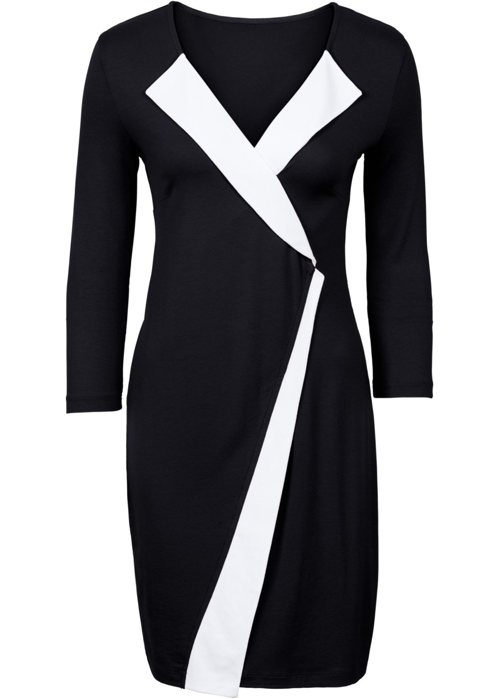 Черный сарафан с белой водолазкой