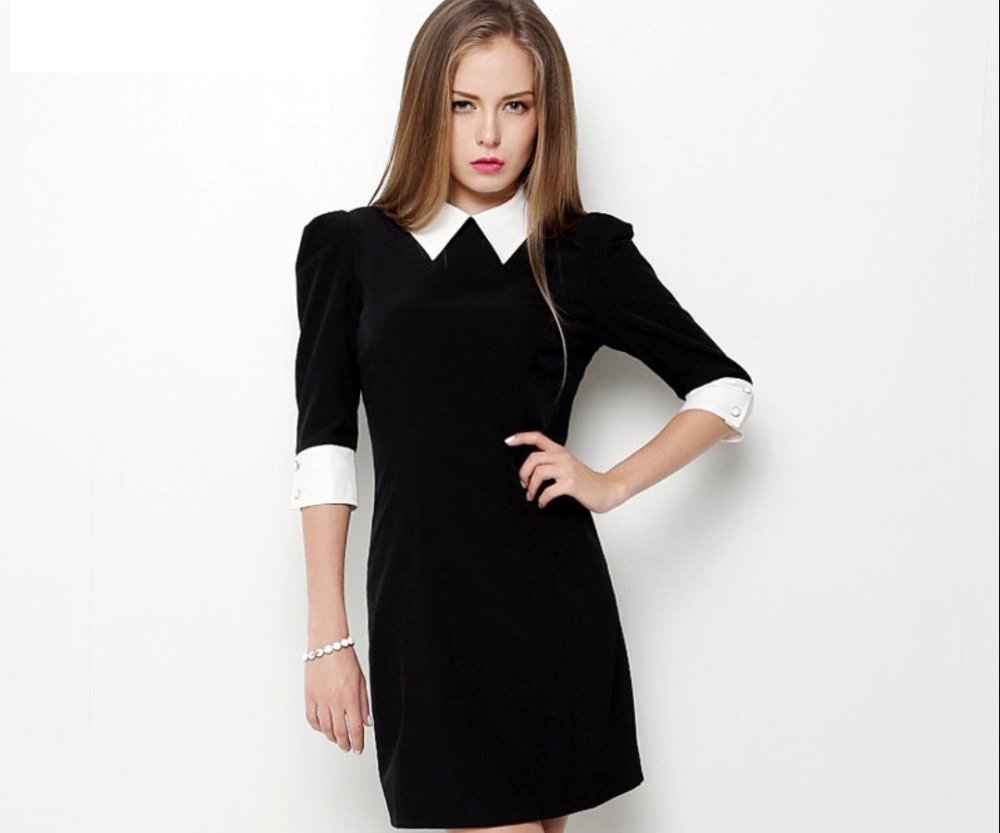 Винтажное платье с Воротников Питер Пэн