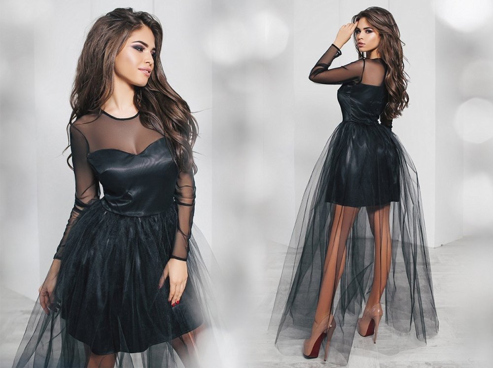 Платья с прозрачной юбкой