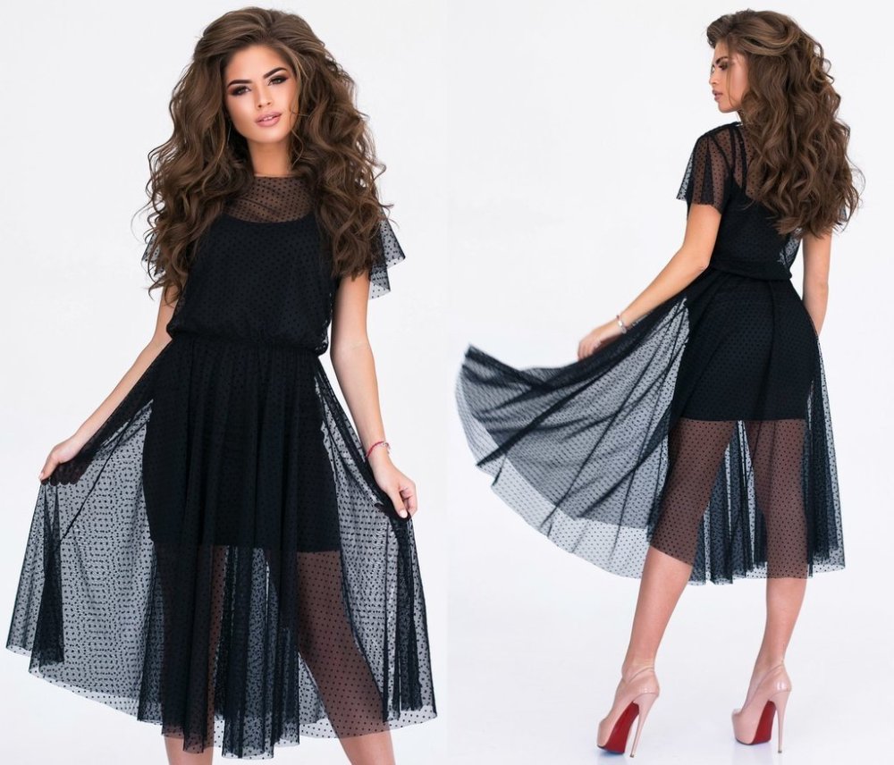 Прозрачное платье