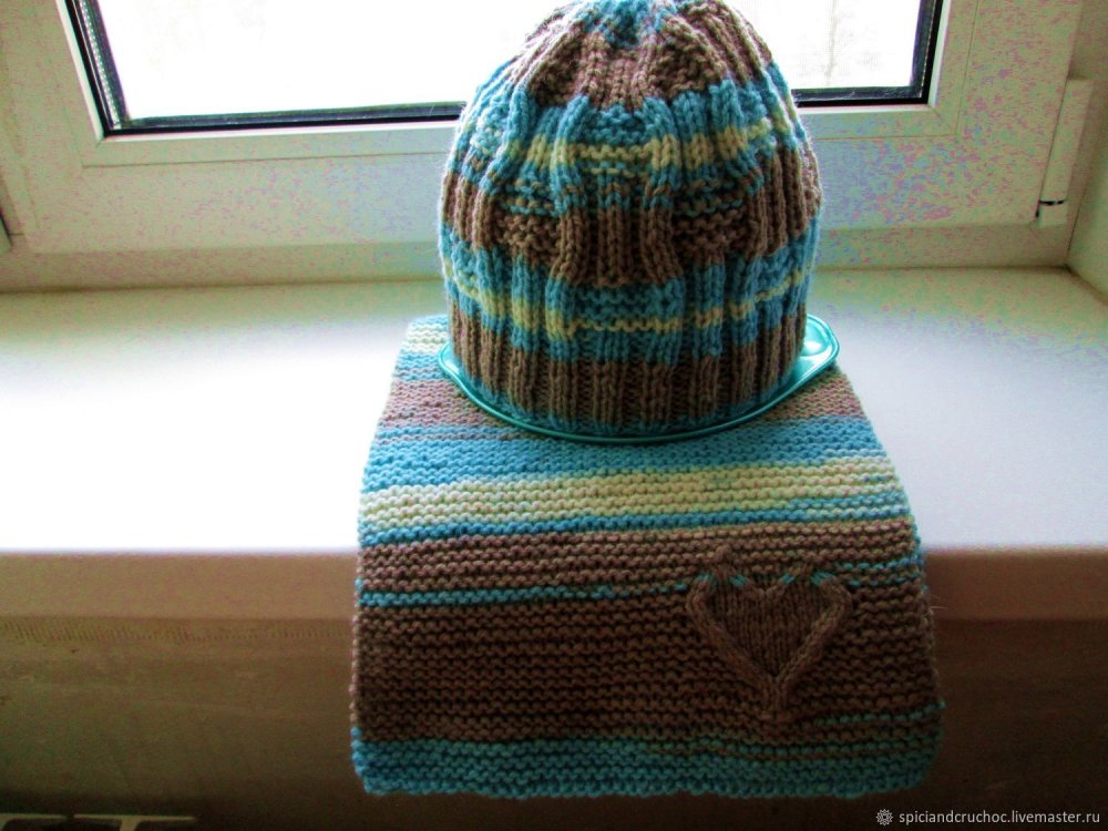 Шапочка из секционной пряжи