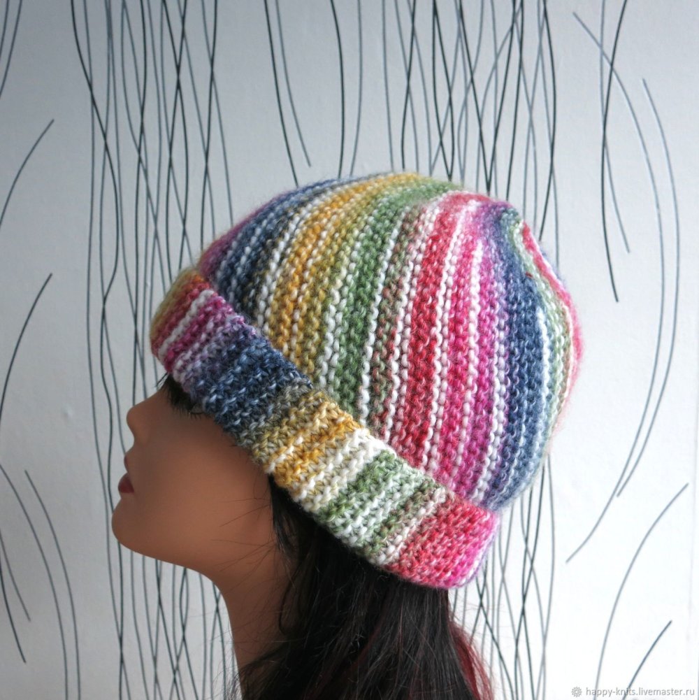 Шапочка из секционной пряжи