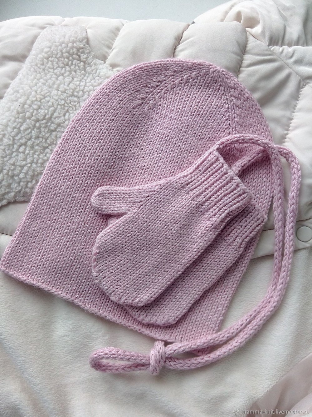 Хлопковая вязаная шапочка