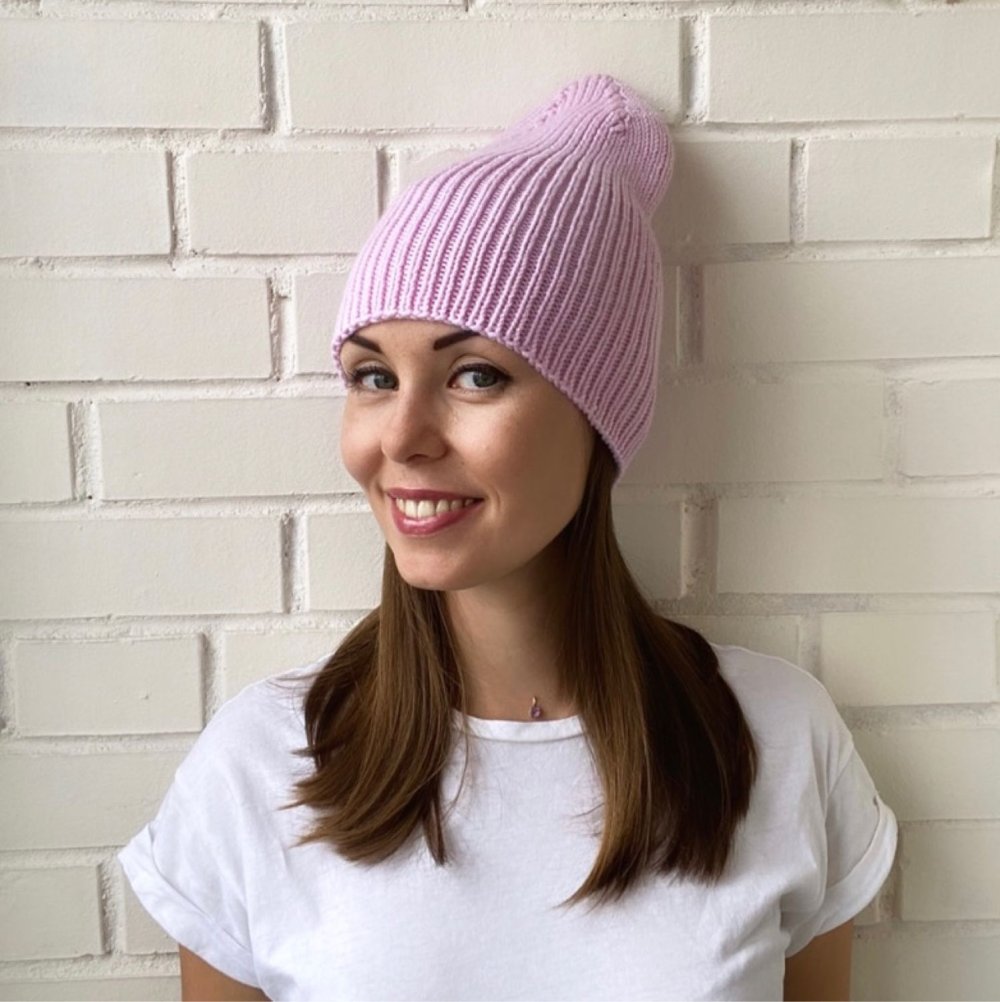 Шапка Луковка резинкой 2х2