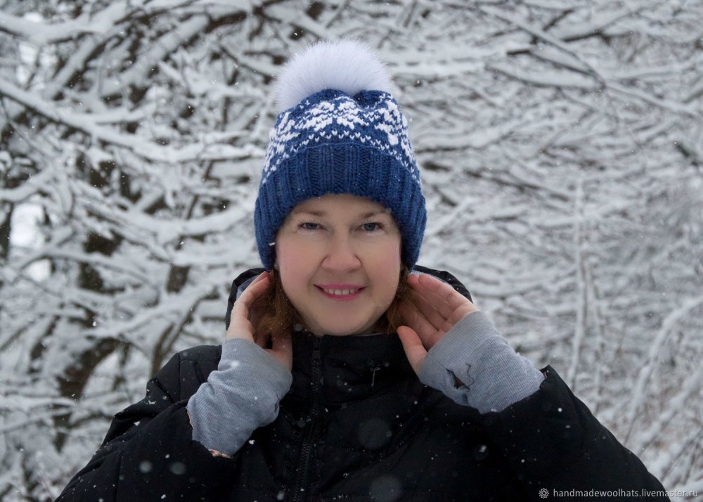Шапка с норвежским узором