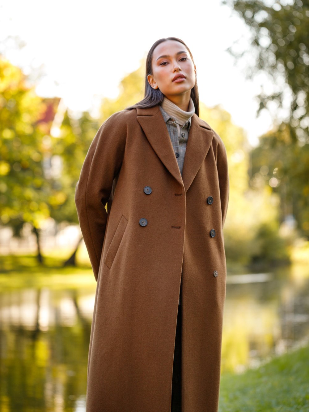 Зимнее пальто халат