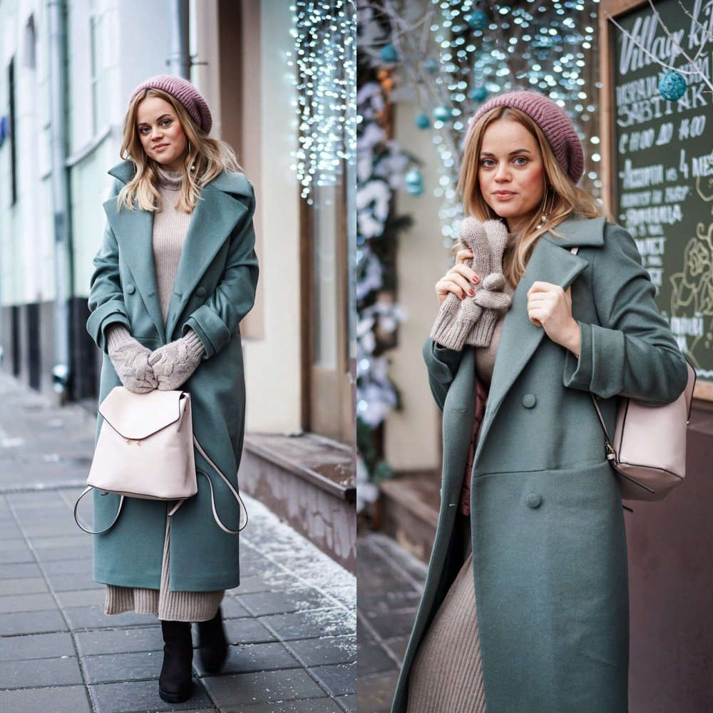 Дамское пальто Сак фото