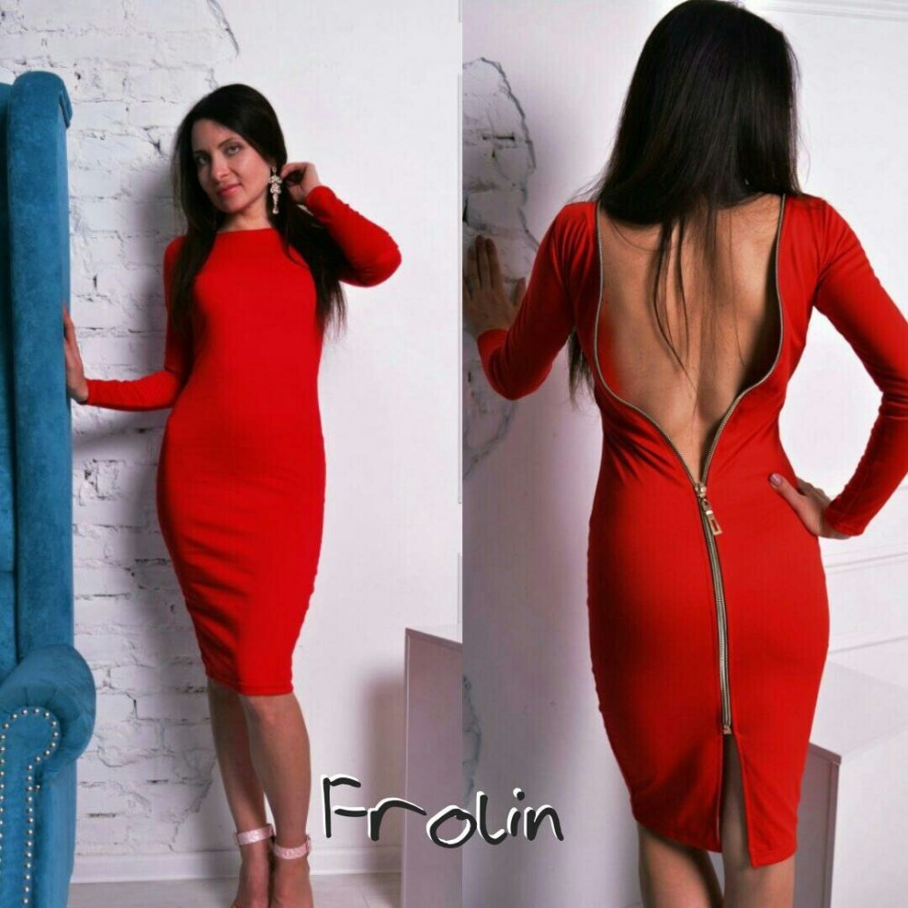 Платье с молнией сзади