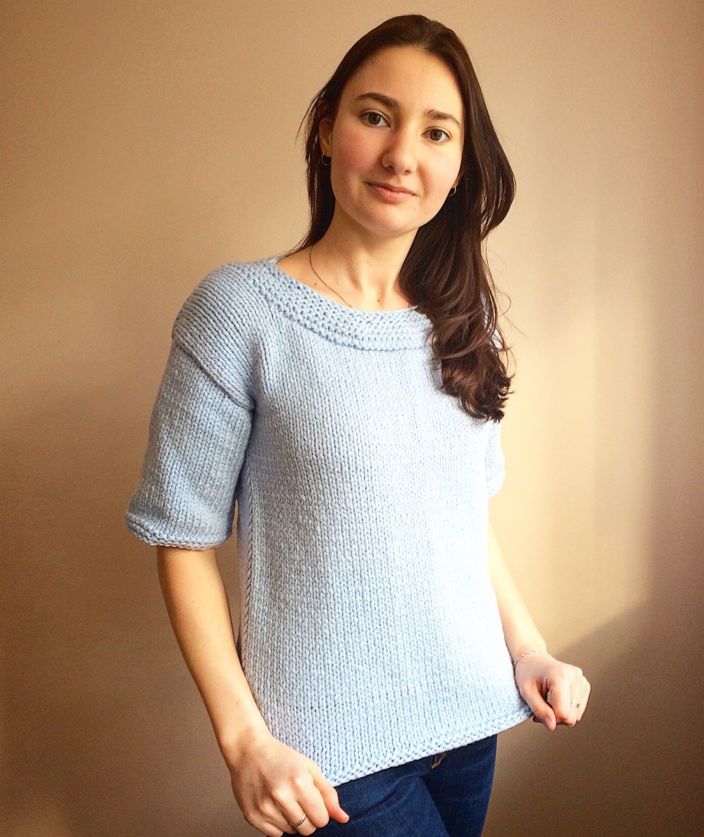 Свитер из объемной пряжи