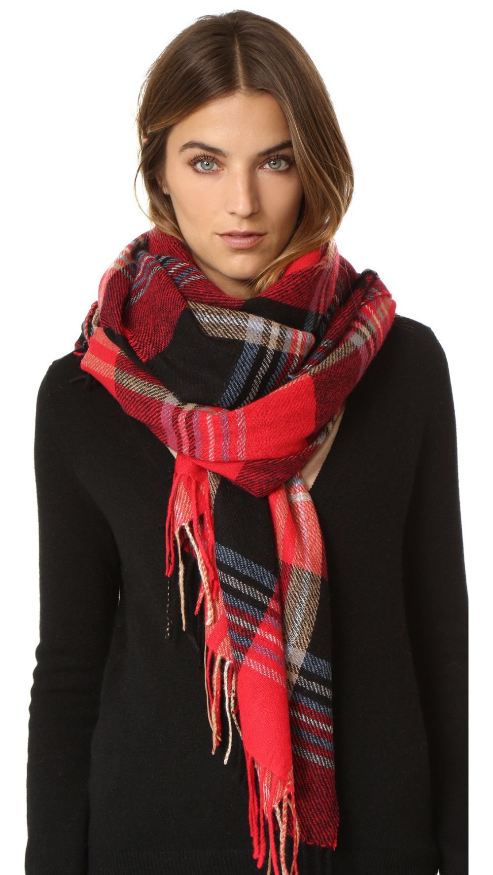 Шарфик к красному пальто