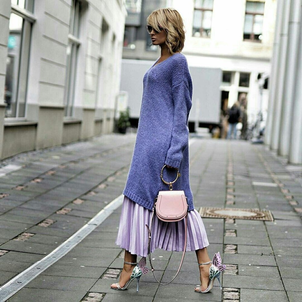 Свитер с юбкой