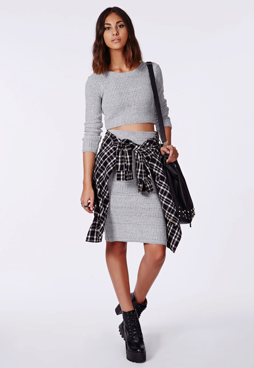 Прямая юбка до икр