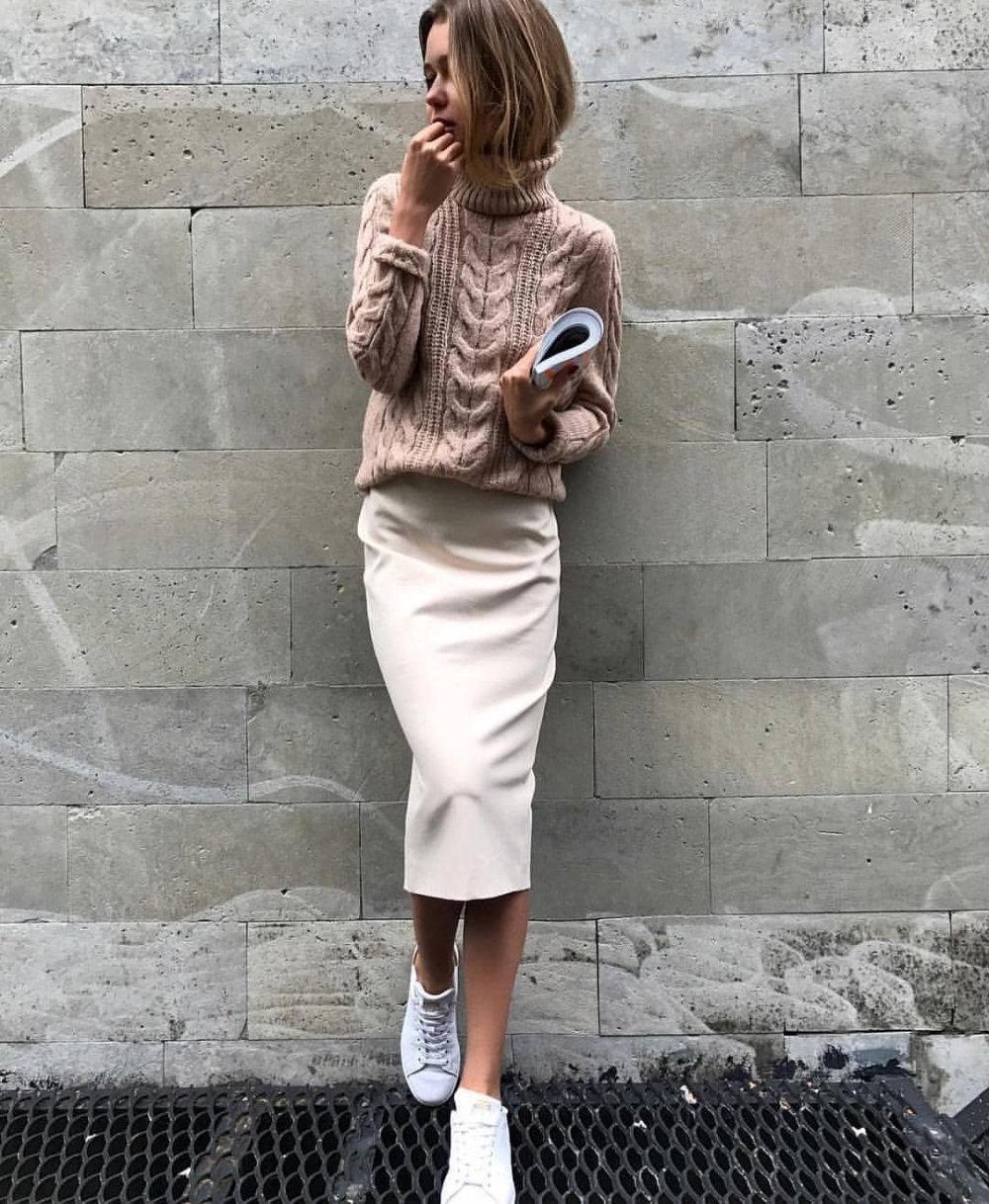 Теплые вязаные юбки