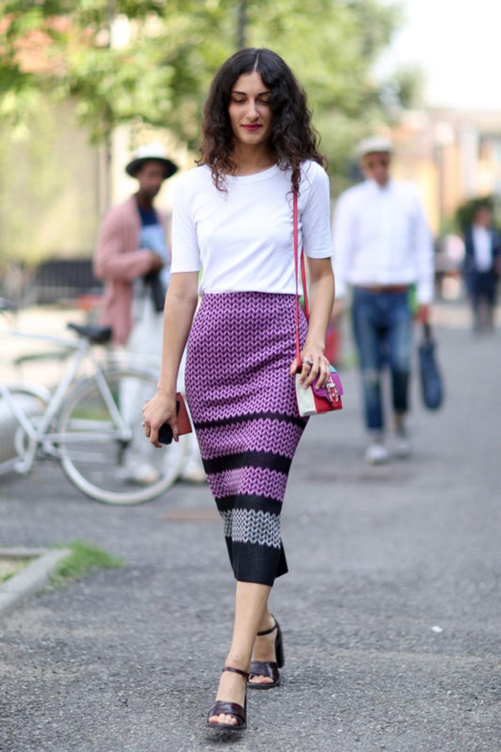 Юбка карандаш с принтом