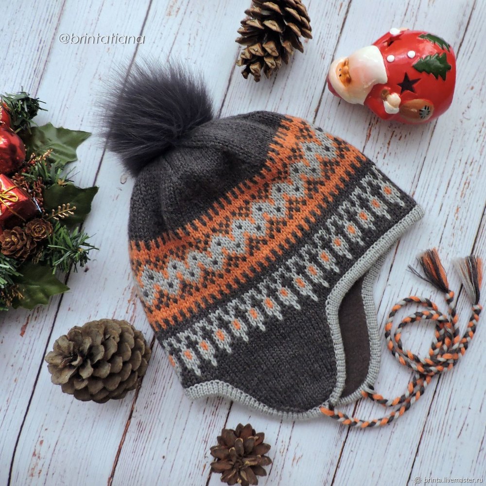 Шапка жаккард Дропс