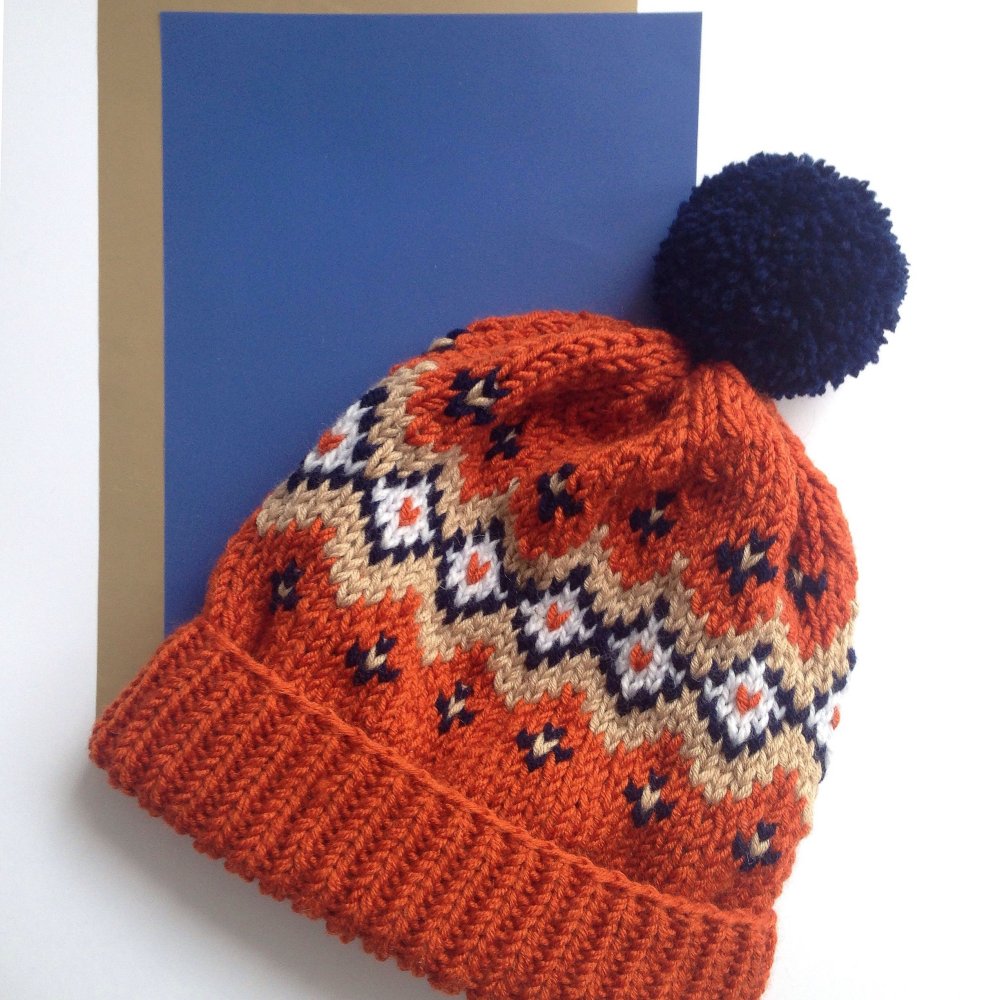 Вязаные шапки с орнаментом