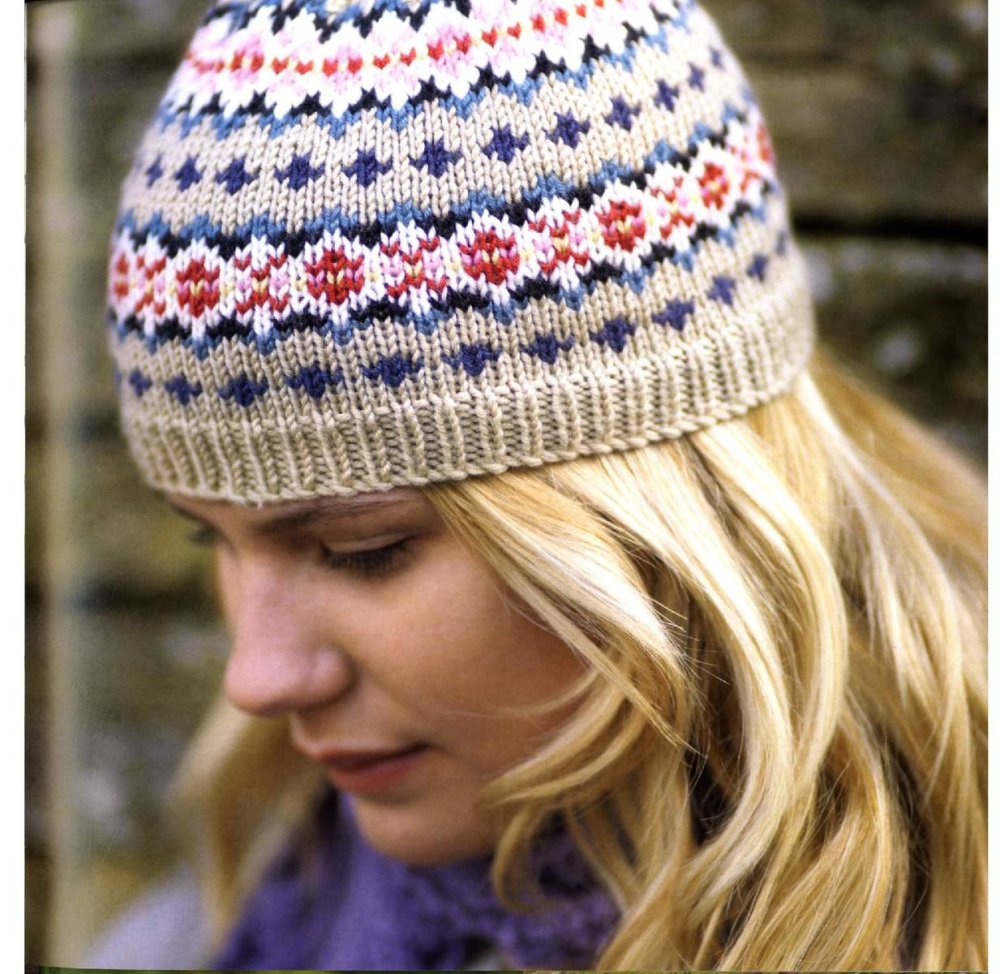 Катя Юдина жаккардовые шапки вязание