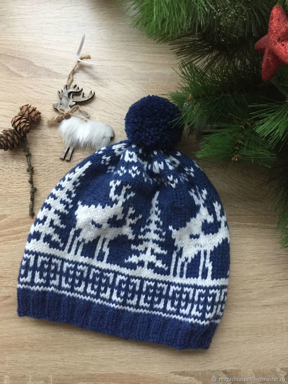 Кропп шапка с оленями