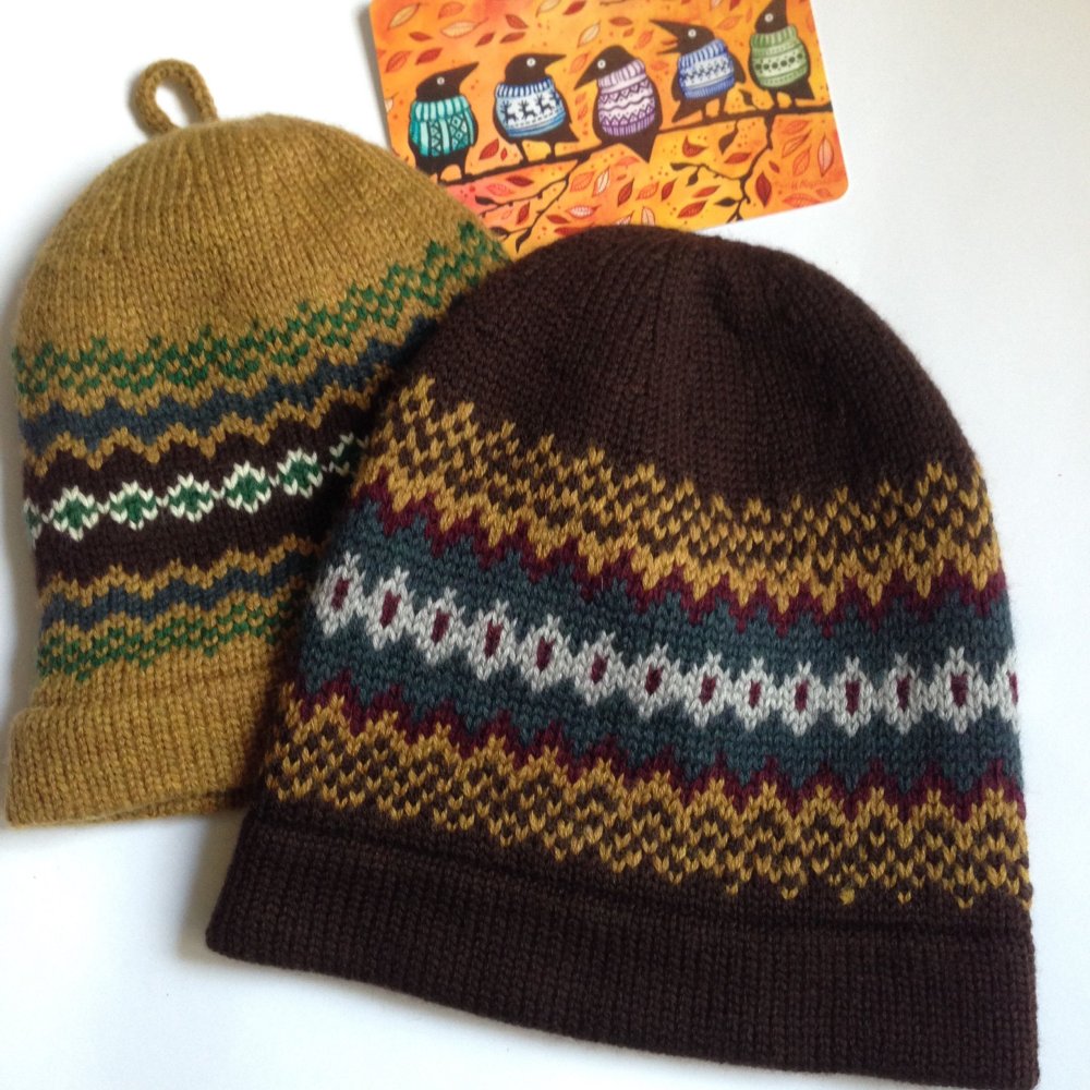 Шапка жаккард мериносом