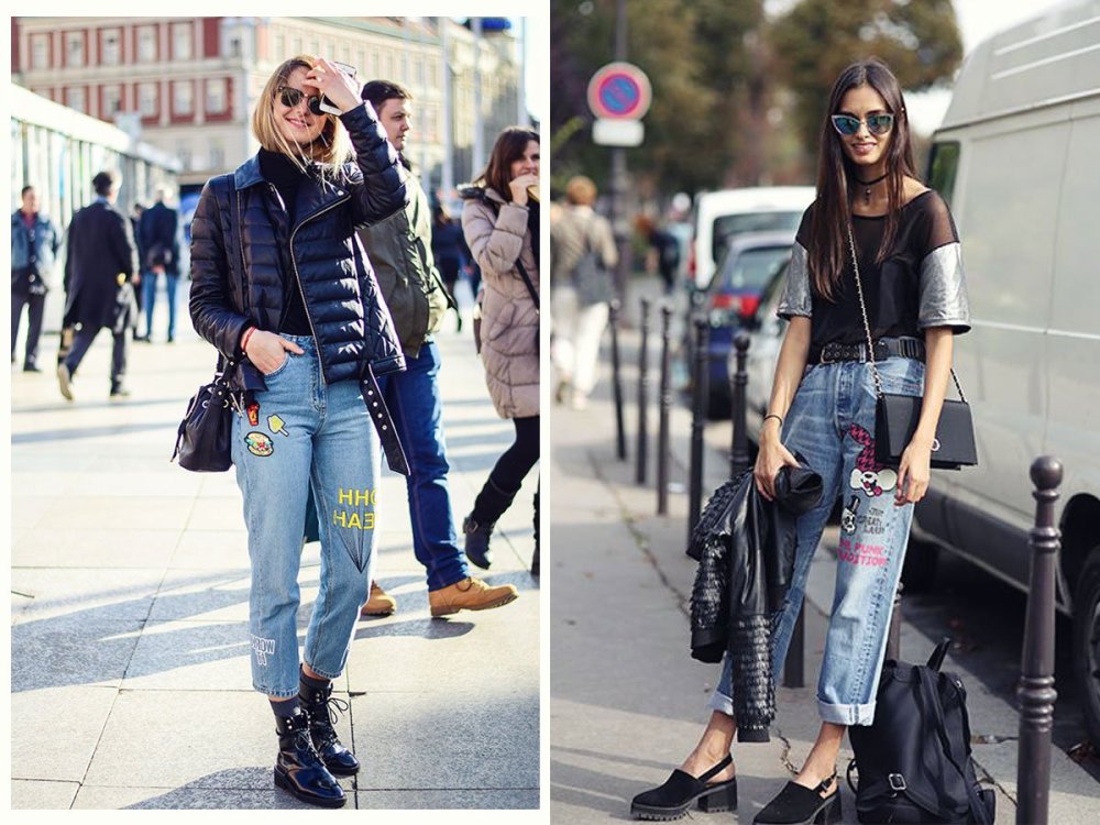 Джинсы и ботильоны