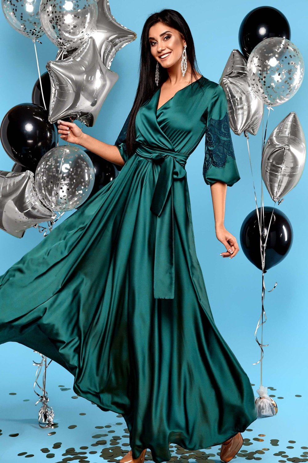 Красивые платья из шелка Армани