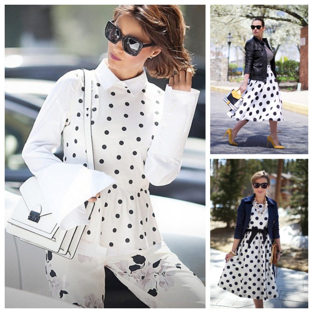 Платье в горошек HM миди бретельки