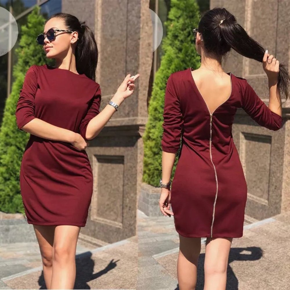 Платье с молнией на спине